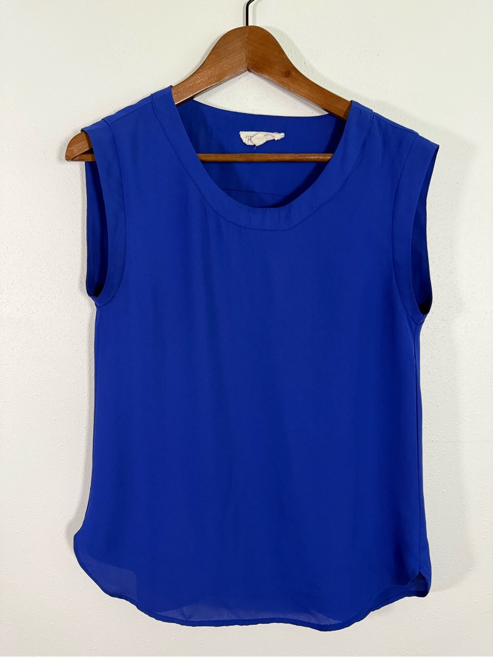 Stella Luce Royal Blue Sleeveless Blouse Medium Career Shell Top